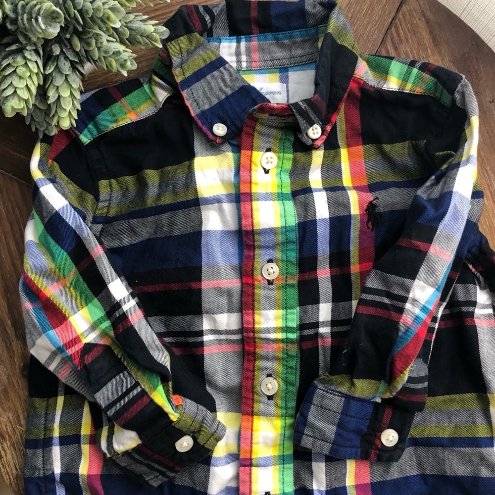 Baby boy button down shirt Ralph Lauren 9 months